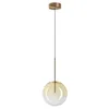 Image de Ideal Lux EQUINOXE Plafonnier suspendu en forme de globe de 20 cm avec abat-jour en ambre