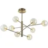 Image de Ideal Lux EQUINOXE Plafonnier suspendu à 8 bras multiples avec abat-jour ambre