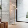 Image de Lampadaire IDEAL LUX Equinoxe, laiton/ambre, hauteur 166 cm