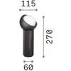 Image de Lampe de table IDEAL LUX Bloom, noir/gris foncé, hauteur 27 cm