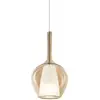 Image de Suspension Ideal Lux Kalique 1, couleur ambre, Ø 18 cm