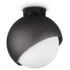 Image de Ideal Lux Plafonnier moderne 1 lumière E27 noir verre aluminium
