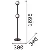 Image de Lampe sur pied LED IDEAL LUX Bloom, hauteur 170 cm, laiton, à 2 lampes