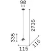 Image de Suspension Bloom d'IDEAL LUX, Ø 12 cm, laiton, métal/verre
