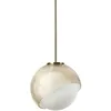 Image de Ideal Lux Suspension 1 ampoule E27 laiton verre aluminium