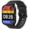 Image de Celly Smartwatch Homme Femme avec Podomètre, Surveillance Santé et Entraînement, Appels, Écran Touch, Durée jusqu'à 4 Jours, Couleur Noir et Rouge