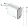 Image de Celly UPTC1USBC65WCTC Chargeur USB-C avec câble USB-C de 2 m inclus, chargeur portable 65 W avec technologie GaN, compatible avec différents modèles des plus grands fabricants