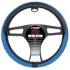 Image de Simoni Racing Couvre-Volant Tidy - Eco-Cuir Noir/Bleu - 37-39cm