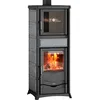 Image de La Nordica Rossella Plus Forno 165 Poêle en stéatite 9,4 kW Poêle à bois avec compartiment de cuisson Ø 130 mm Raccord de conduit de fumée en haut Connexion externe d'air