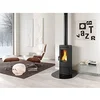 Image de Nordica Candy Poêle à bois entièrement en fonte émaillée, à haut rendement thermique, Avec verre en céramique résistant jusqu’à 750 °C, avec conduit de fumée de Ø 120 mm sur le dessus - Dimensions : 404 x 890 x 400 mm - Consommation horaire de 2 kg/h - Volume de chauffe de 206 m³ - Puissance thermique nominale de 7,2 kW
