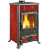Image de LA NORDICA Poêle à bois Rossella R1 Revêtement en faïence Puissance thermique nominale 8 kW 229 m3 chauffables Couleur Bordeaux