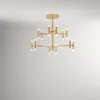 Image de Plafonnier Led Moderne En Métal Couleur Or, Structure En Aluminium Peint Par Poudrage, Diamètre 70 Cm, 68W, Lumière Chaude 3000K - Marque Perenz