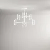 Image de Plafonnier Led Moderne En Métal Blanc Mat, Structure En Aluminium Verni Par Poudrage, Diamètre 70 Cm, 68W, Lumière 3000K - Marque Perenz