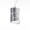 Image de Selène Suspension Papiro avec abat-jour en verre Ø 15 cm, argenté