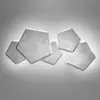 Image de Selène Applique LED Pleiadi à feuille d'argent, 5 lampes