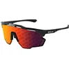Image de SCICON Sports Aeroshade Kunken Monogram Lunettes De Soleil De Performance Sportive (SCNPP Red Multimirror Monogramme/Luminosité Noire)