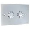 Image de Valsir Plaque de Commande pneumatique INOX Brillant WC encastré, Double Volume