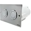 Image de Valsir Plaque de commande pneumatique R7 chromé brillant WC encastré, double volume