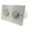 Image de Plaque de commande pneumatique R7 mat brillant WC encastré Valsir, double volume