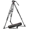 Image de Manfrotto MVH502A Kit de Rotule vidéo Fluide avec Friction réglable + Trépied en Aluminium avec Bol de 75 mm/60 mm Noir