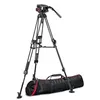 Image de Manfrotto Rotule Vidéo Fluide 509-Trépied Ultraléger Rapide Flexible 645 Double Tube Alu - Kit Professionnel Appareil Photo Reflex, Appareil Numérique, Vlogging - Charge ADM.13 kg