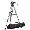 Image de Manfrotto Rotule Vidéo Fluide 509-Trépied Ultraléger Rapide Flexible 645 Double Tube Carbone- Kit Professionnel Appareil Photo Reflex, Appareil Numérique, Vlogging-Charge ADM.13 kg
