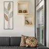 Image de Mauro Ferretti - Décoration murale Feuille A doré/argenté - 91x30.5x1.9 cm OS