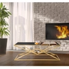 Image de Mauro Ferretti - Table basse Pyramid doré/noir - 45x110x60 cm OS