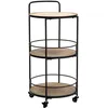 Image de Mauro Ferretti - Chariot d'appoint Arex noir/marron - 40x41.5x82 cm OS