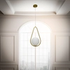 Image de Mauro Ferretti - Plafonnier Glamy doré/blanc - 46x24x20 cm OS