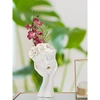 Image de Mauro Ferretti - Vase en porcelaine Mask blanc/doré - 16.5x14x27.3 cm OS