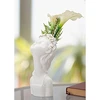 Image de Mauro Ferretti - Vase en forme de buste Laydy Roses blanc/doré - 10x14x26 cm OS