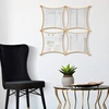 Image de Mauro Ferretti - Miroir mural jalo doré - 68x3.5x68 cm OS