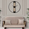 Image de Mauro Ferretti - Horloge murale ribby noire - D. 60x5 cm OS