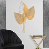 Image de Mauro Ferretti - Décoration murale en fer feuilles d'automne dorée - 53x4x84.5 cm OS