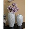 Image de Mauro Ferretti - Vase vague doré/blanc - Ø 21x43 cm OS