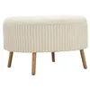 Image de Mauro Ferretti Pouf Goteborg Big cm Ø 83 x 56 cm, MDF, blanc