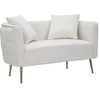 Image de Mauro Ferretti Table basse C/2 poufs Relax 79 x 45 cm bois blanc/or