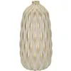 Image de Mauro Ferretti Italian Design Vase Pepitas Ø 22 x 44 cm Céramique Gris/Or