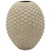 Image de Mauro Ferretti Italian Design Vase Pepipas Ball en céramique Gris/doré 29,5 x 36 cm