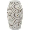 Image de Mauro Ferretti Italian Design Vase résine OBLIX cm Ø 19,5X35 White Wash