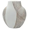 Image de Mauro Ferretti Italian Design Vase en résine Ho Chi Minh 27 x 11,5 cm Polyrésine White Wash