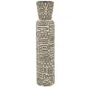 Image de Mauro Ferretti Italian Design Vase en résine Nairobi Ø 15,5 x 65 cm Blanc/Noir