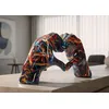 Image de Mauro Ferretti - Sculpture en polyrésine Lover style psychédélique multicolore   25x7,5x13,5 cm OS