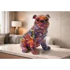 Image de Mauro Ferretti - Statuette en polyrésine Bulldog style psychédélique multicolore   21,5x15,5x21 cm OS