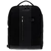 Image de Piquadro   Sac à dos pour ordinateur portable 15,6" en tissu recyclé et cuir   Noir   Homme