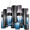 Image de Slamp La Lollo Medium suspension bleue/fumée