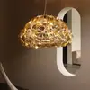 Image de Slamp Suspension Quantica, doré, Ø 75 cm