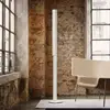Image de Slamp Lampe sur pied LED Modula torsadée, cristal, gris clair