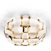 Image de Slamp Mida applique, 50 cm, blanche-dorée